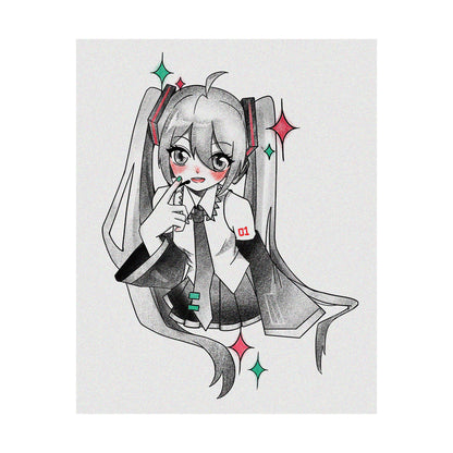 Hatsune Miku Leek Design Temporary Tattoos – Waterproof Temporary Tattoos for Cosplay, Parties, Festivals, Concerts, and Anime Conventions– 4 pcs (Same Design)