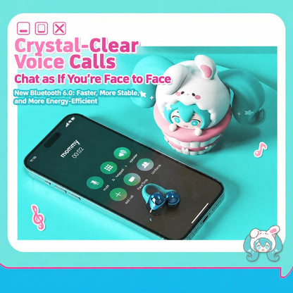 Officially Licensed Hatsune Miku Cupcake Clip-On Earbuds