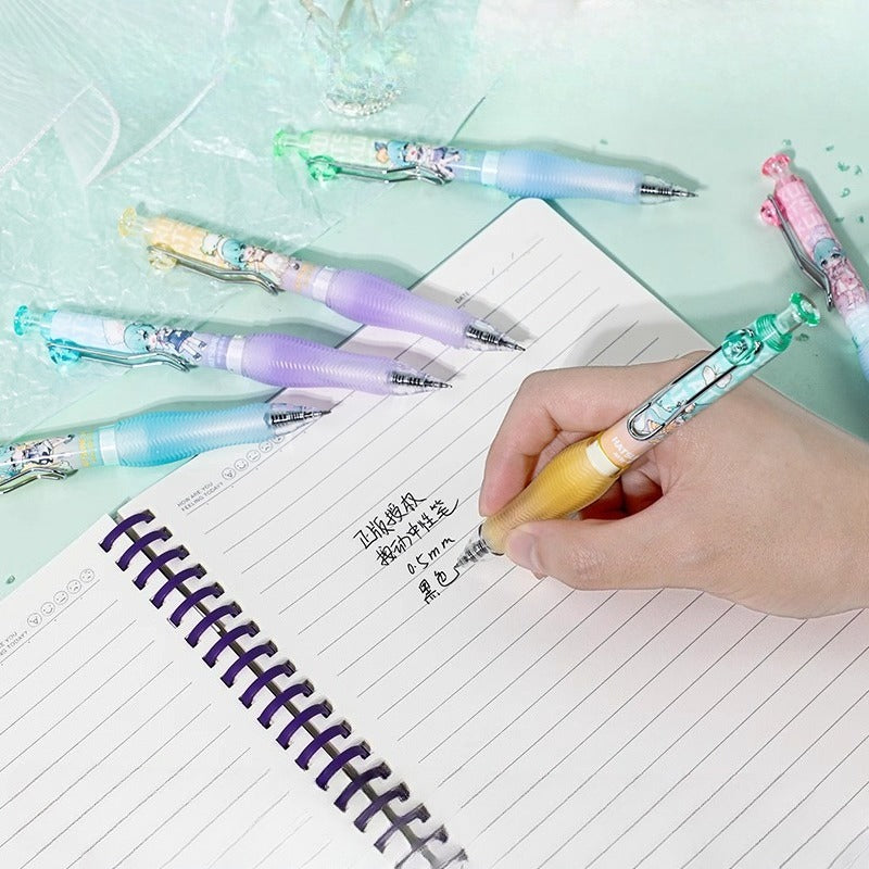 Official Licensed Hatsune Miku Retractable Black Gel Pen – 0.5mm Fine Point, 3-Pack