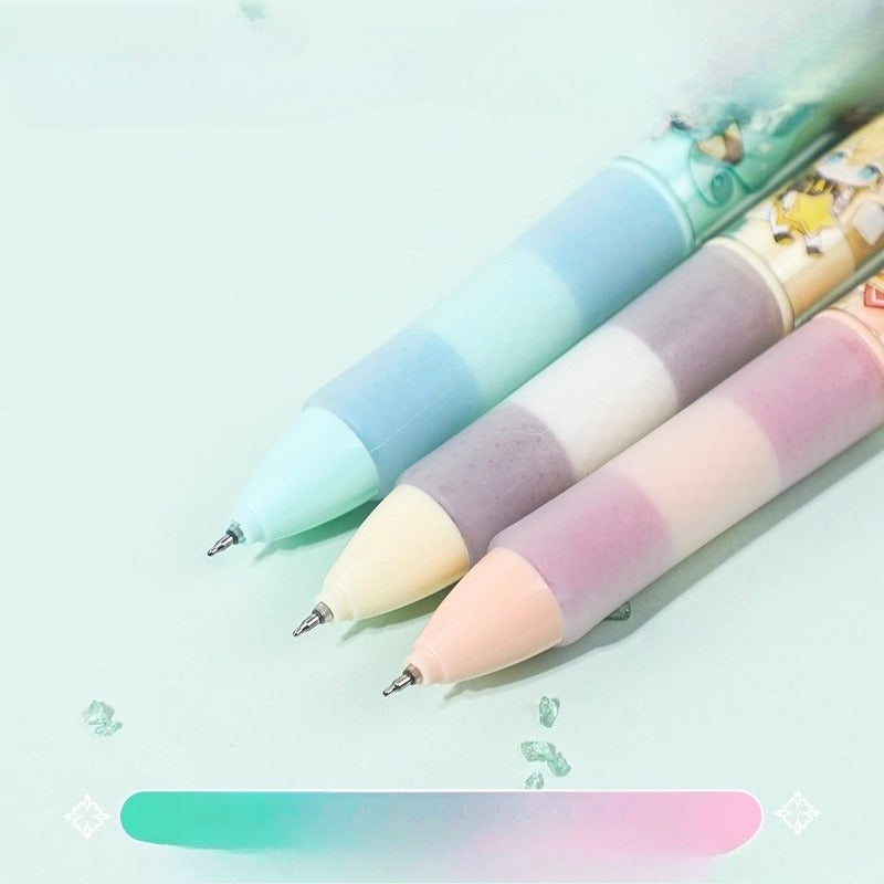Official Licensed Hatsune Miku Retractable Black Gel Pen – 0.5mm Fine Point, 3-Pack