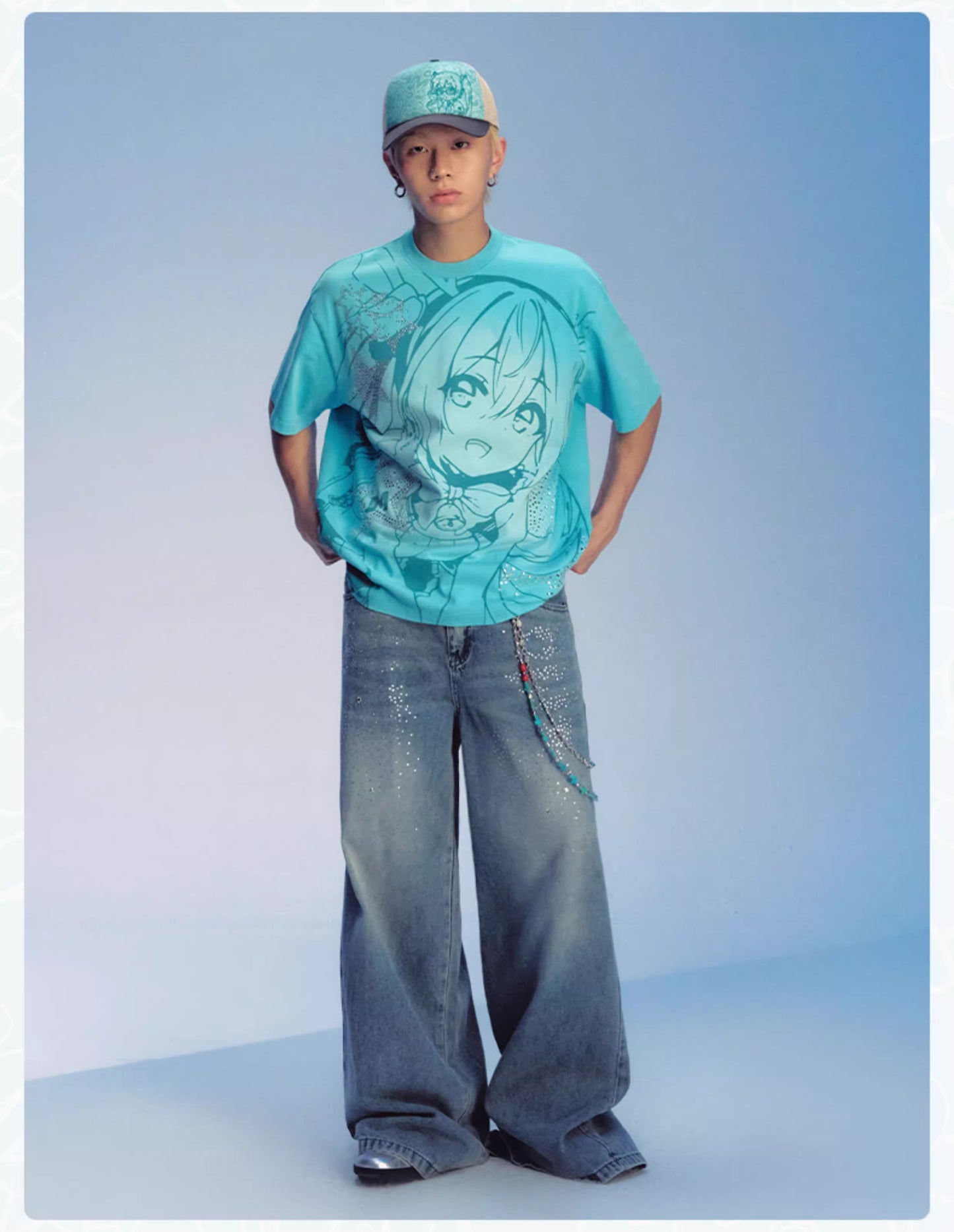 Official Licensed Hatsune Miku Washed Short-Sleeve T-Shirt – Casual Summer Tee