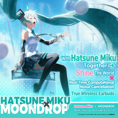 Officially Licensed Hatsune Miku x MOONDROP MIRAGE True Wireless Earbuds