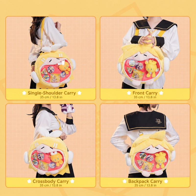 Officially Licensed Kagamine Rin & Len 4-Way Ita Backpack