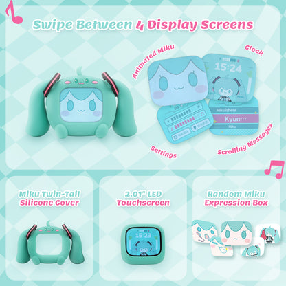 Officially Licensed Hatsune Miku Wireless Earphones with Smart Display Desktop Stand