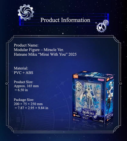 Official Hatsune Miku “Miracle Ver.” “Mirai With You” 2025 Figure – Buildable & Poseable