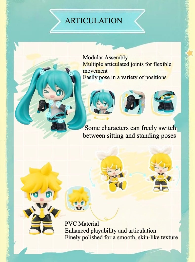 Official Hatsune Miku “Terrace Party” Figure – Freely switch poses, flexible articulated joints, and mix-and-match assembly.