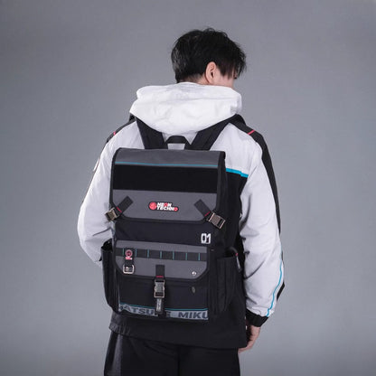 Official Hatsune Miku Neon EDM Tech-Style Backpack – Large Versatile Bag for Commuting & Travel