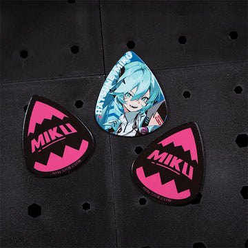 Offiziell lizenziertes Gitarrenplektren-Set der Hatsune Miku RAVE-Serie (3er-Pack)