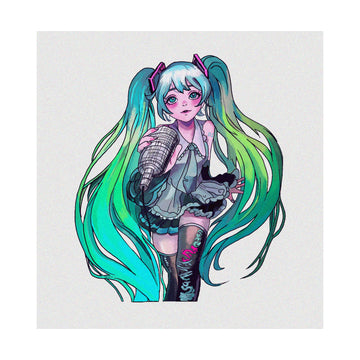 Hatsune Miku Leek Design Temporary Tattoos – Waterproof Temporary Tattoos for Cosplay, Parties, Festivals, Concerts, and Anime Conventions– 4 pcs (Same Design)