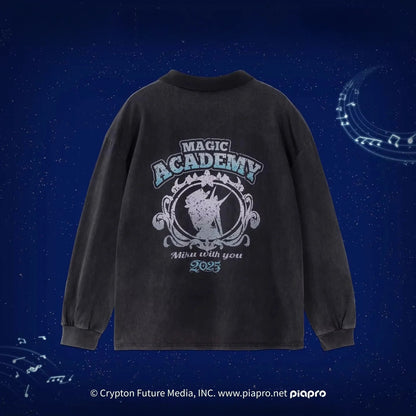 Official Hatsune Miku "With You in the Future" 2025 Concert Loose-Fit Long Sleeve Polo Shirt for Men and Women
