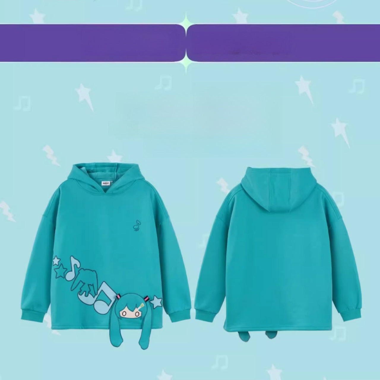 Hatsune Miku Collaboration Graphic Hoodie – Oversized Casual Fit