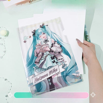 Official Licensed Hatsune Miku A4 L-Shaped File Folder – Document Storage Sleeve (Style A + Style B)