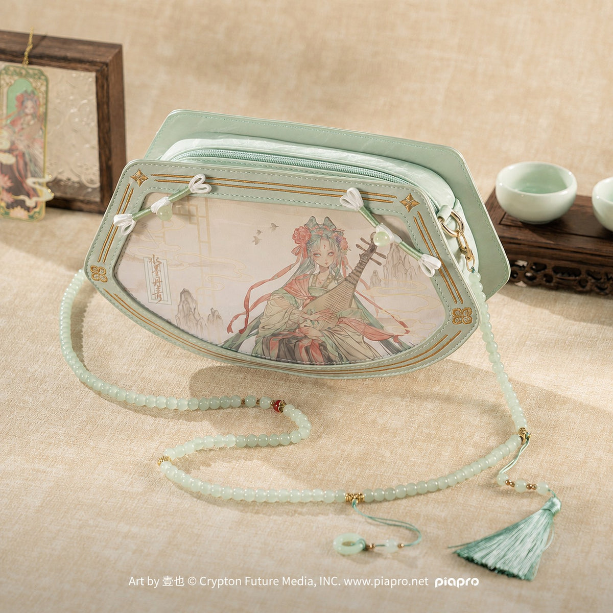 Officially Licensed Hatsune Miku Ink Wash Crossbody Bag