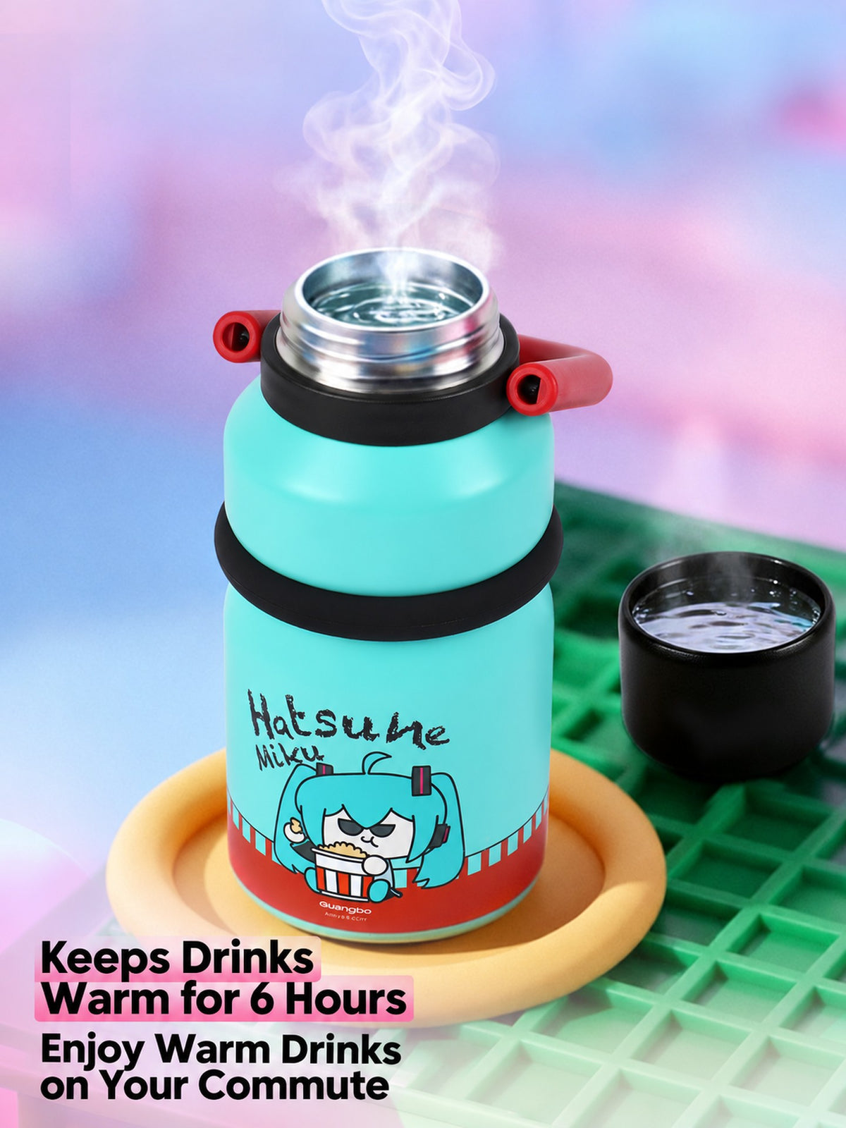 Officially Licensed Hatsune Miku 700 mL Insulated Handled Cup