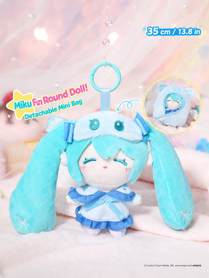 Officially Licensed Hatsune Miku Plush Pendant, Removable Swaddle (12 cm / 4.7 in)