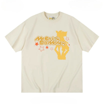 Official Licensed Hatsune Miku Silhouette Graphic T-Shirt – Summer Short-Sleeve Tee