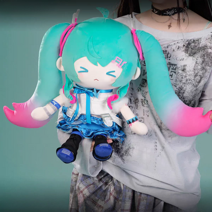 Official Hatsune Miku Plush Doll with Interchangeable Expressions