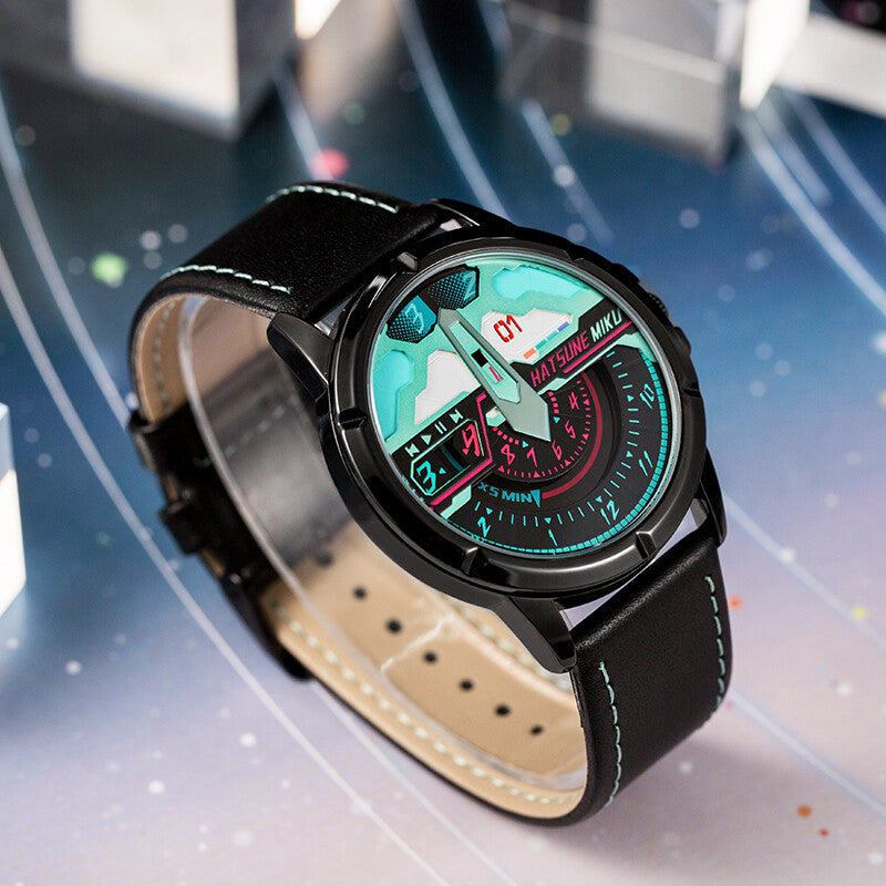 Montre à quartz Hatsune Miku Spinning Roulette sous licence officielle