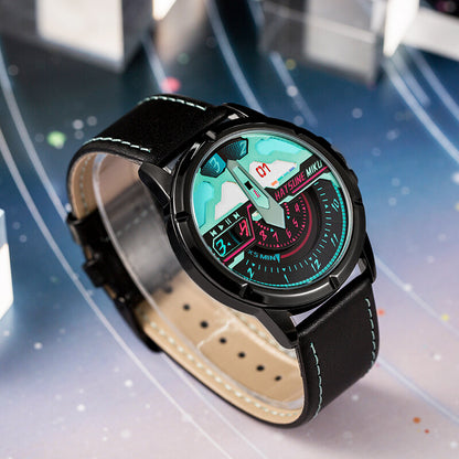 Montre à quartz Hatsune Miku Spinning Roulette sous licence officielle