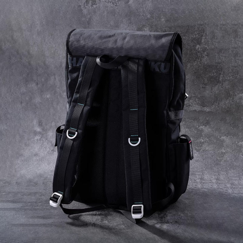 Official Hatsune Miku Neon EDM Tech-Style Backpack – Large Versatile Bag for Commuting & Travel