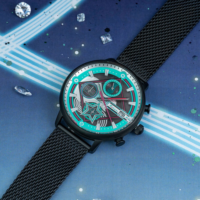 Offiziell lizenzierte Hatsune Miku Electric Strings Resonance Solarbetriebene Uhr