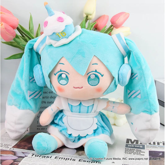 Officially Licensed Hatsune Miku Medium Cake Plush Toy