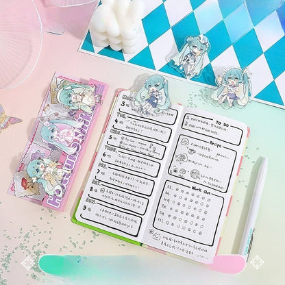 Official Licensed Hatsune Miku Acrylic Planner Clip – Notebook & File Clamp