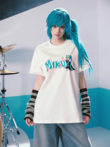 Official Licensed Hatsune Miku Short-Sleeve T-Shirt – Casual Summer Tee