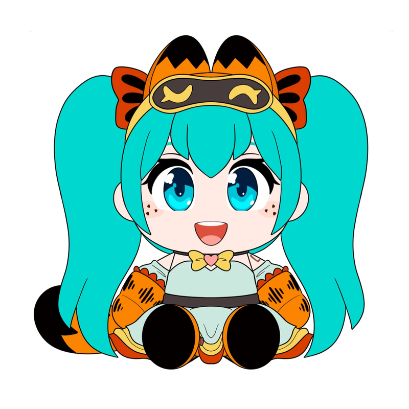 Official  Youtooz Hatsune Miku x Garfield Collectible Figure / Plush Doll