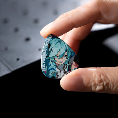 Offiziell lizenziertes Gitarrenplektren-Set der Hatsune Miku RAVE-Serie (3er-Pack)