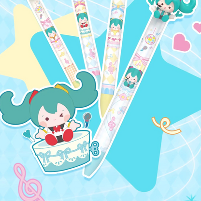 Official Hatsune Miku Black Retractable Gel Pen, 0.05mm