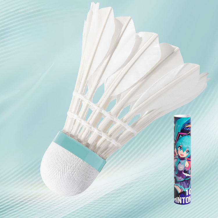 Offiziell lizenziertes Hatsune Miku Gänsefeder-Federball-Set (10er-Pack)