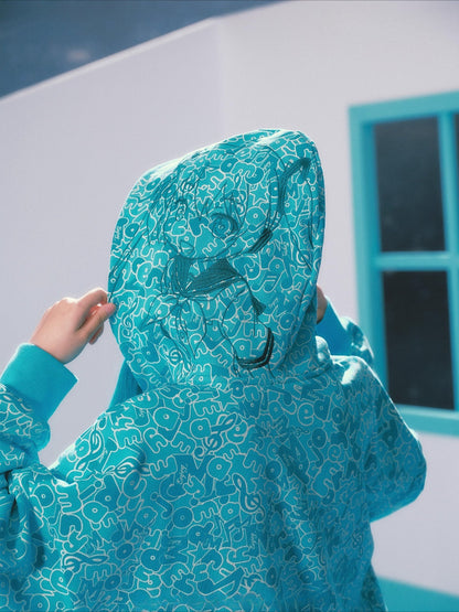 Official Licensed Hatsune Miku Camo Zip-Up Hoodie – Casual Streetwear with Hood