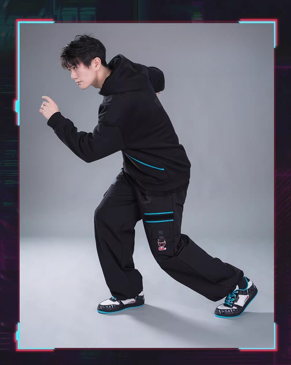 Official Hatsune Miku Neon Electronic Techwear Casual Skate Shoes for Men and Women