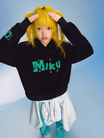 Official Licensed Hatsune Miku Twin-Tail Music Note Air-Layer Jacket – Cozy Fall Oversized Style