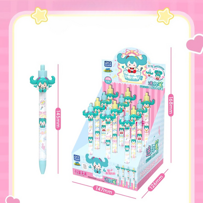 Official Hatsune Miku Black Retractable Gel Pen, 0.05mm