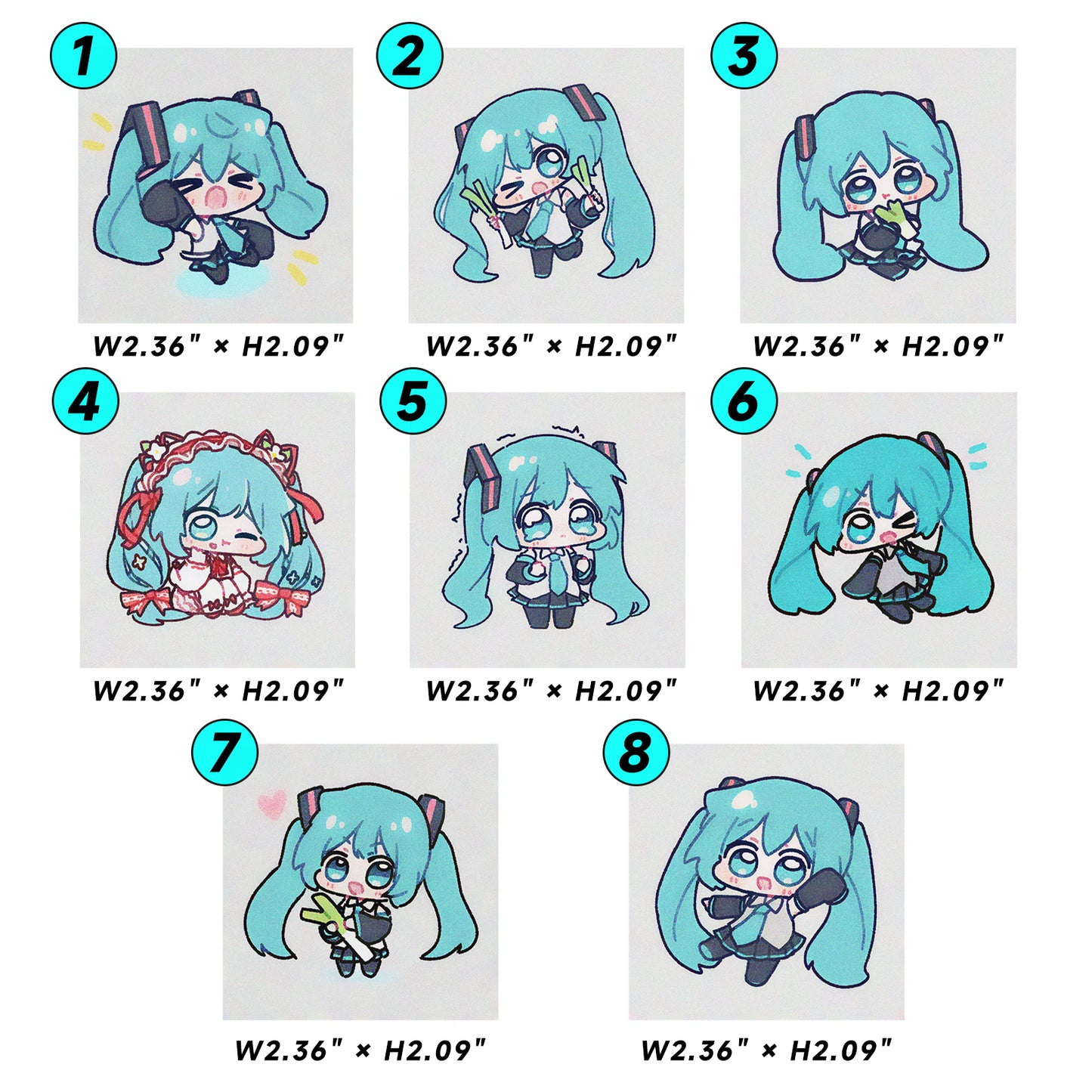Hatsune Miku Temporary Tattoos – Waterproof Temporary Tattoos for Cosplay, Parties, Festivals, Concerts, and Anime Conventions – Set of 8 Designs