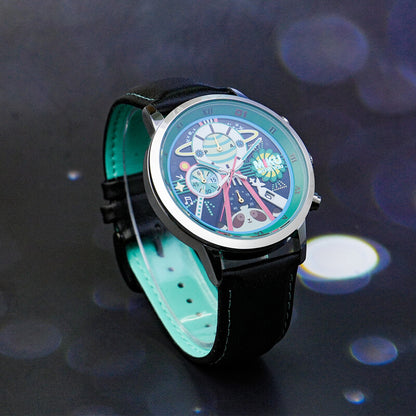 Montre à quartz Hatsune Miku Colorful Planet à 6 aiguilles sous licence officielle