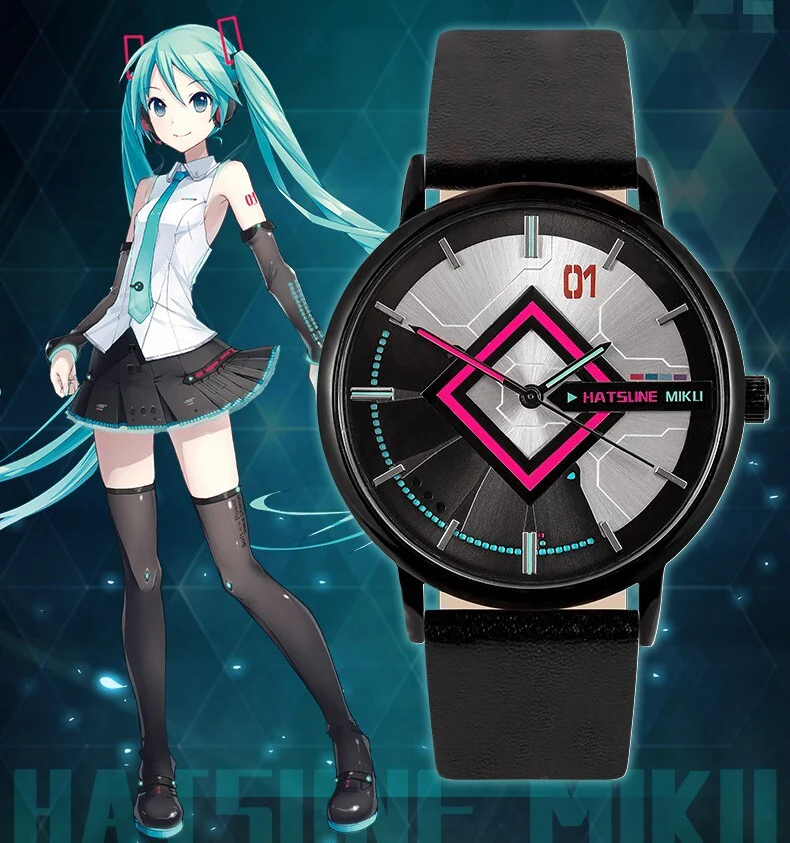 Officially Licensed Hatsune Miku Song of the Future Slim Quartz Watch