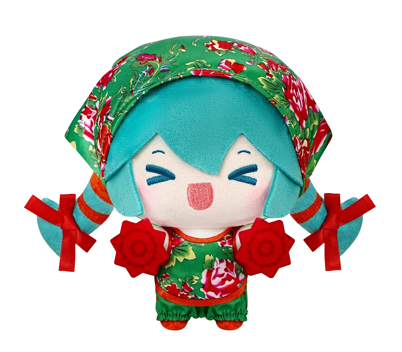 Official Hatsune Miku Overjoyed Plush - Northeast Floral Jacket Style / Errenzhuan Style