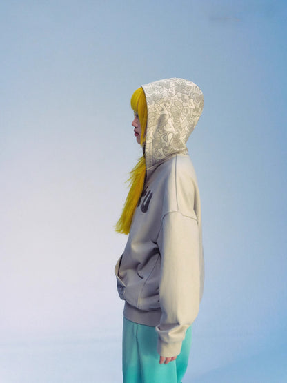 Official Licensed Hatsune Miku Patchwork Camo Zip-Up Hoodie – Lightweight Spring/Fall Jacket