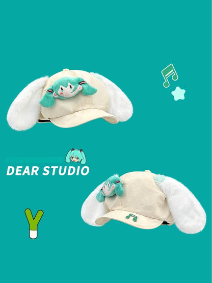 Hatsune Miku Plush Ears Newsboy Cap