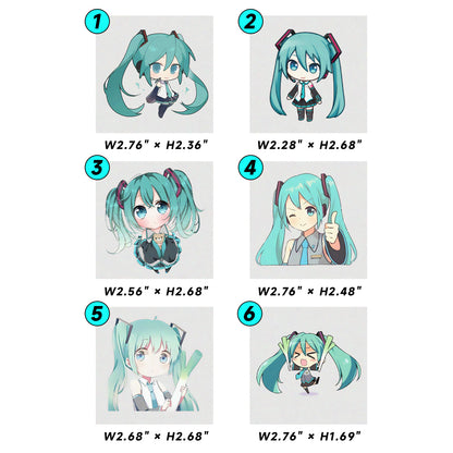 Hatsune Miku Temporary Tattoos – Waterproof Temporary Tattoos for Cosplay, Parties, Festivals, Concerts, and Anime Conventions – Set of 6 Designs