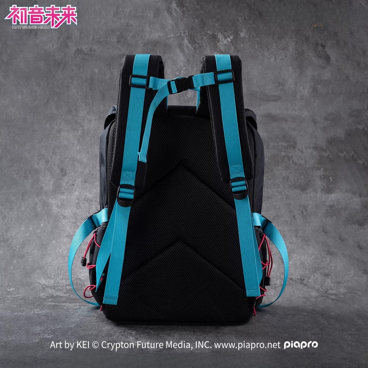 Official Hatsune Miku Neon Techwear Backpack, Large Capacity Multi-Purpose Backpack for Commuting & Travel