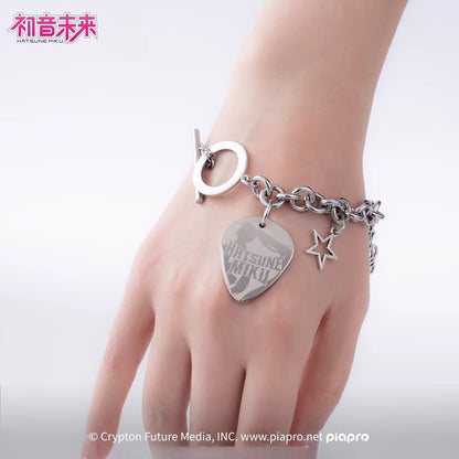 [Pre-Order, Ships Within 30 Days] Official Hatsune Miku Rock Future Vintage Metal Bracelet, Hip-Hop Inspired Wrist Accessory