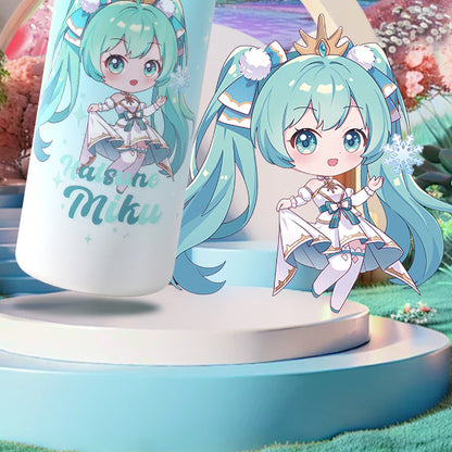 Officially Licensed Hatsune Miku Snowflake Theme Thermal Bottle
