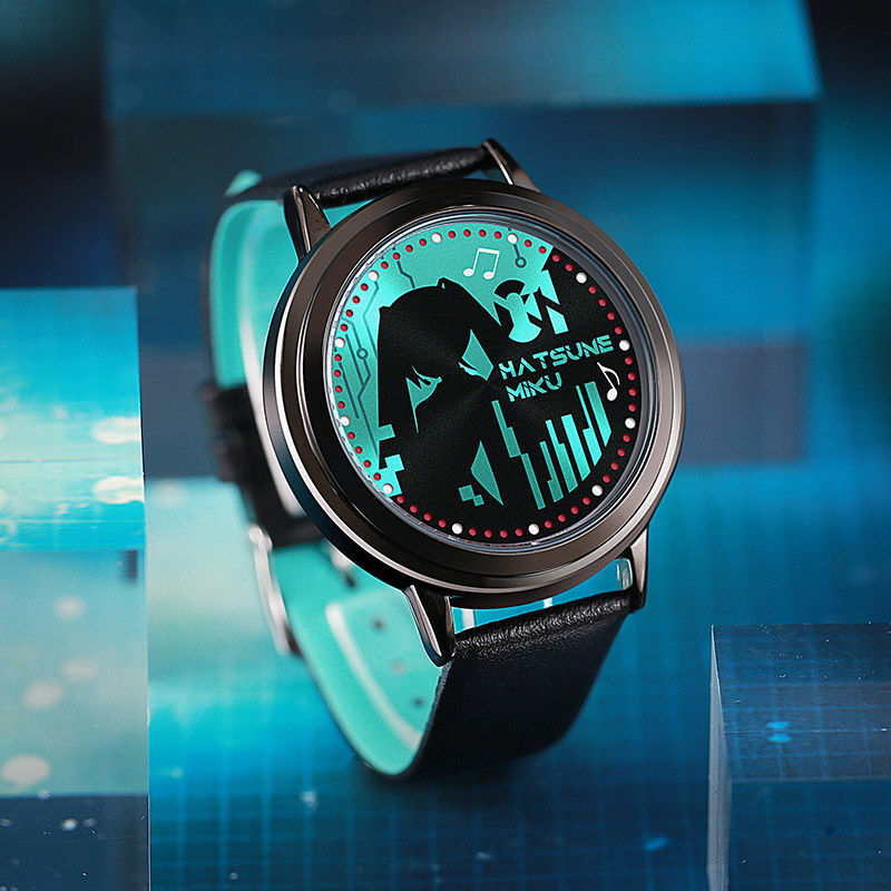 Offiziell lizenzierte Hatsune Miku, Kagamine Rin &amp; Len Touchscreen-LED-Uhr