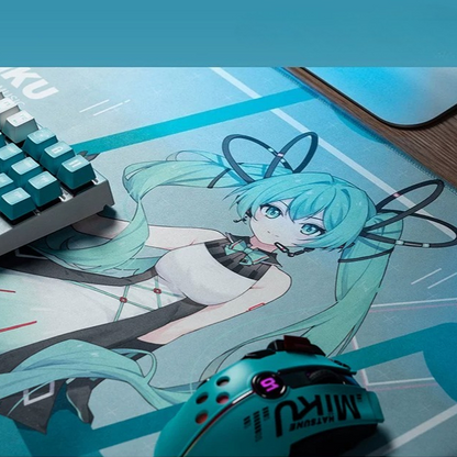 Official Hatsune Miku Gaming Desk Mat Mouse Pad, 27.6 × 15.7 in