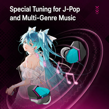 Official Hatsune Miku Wired Earbuds – Hi-Fi In-Ear Music & Gaming Earphones