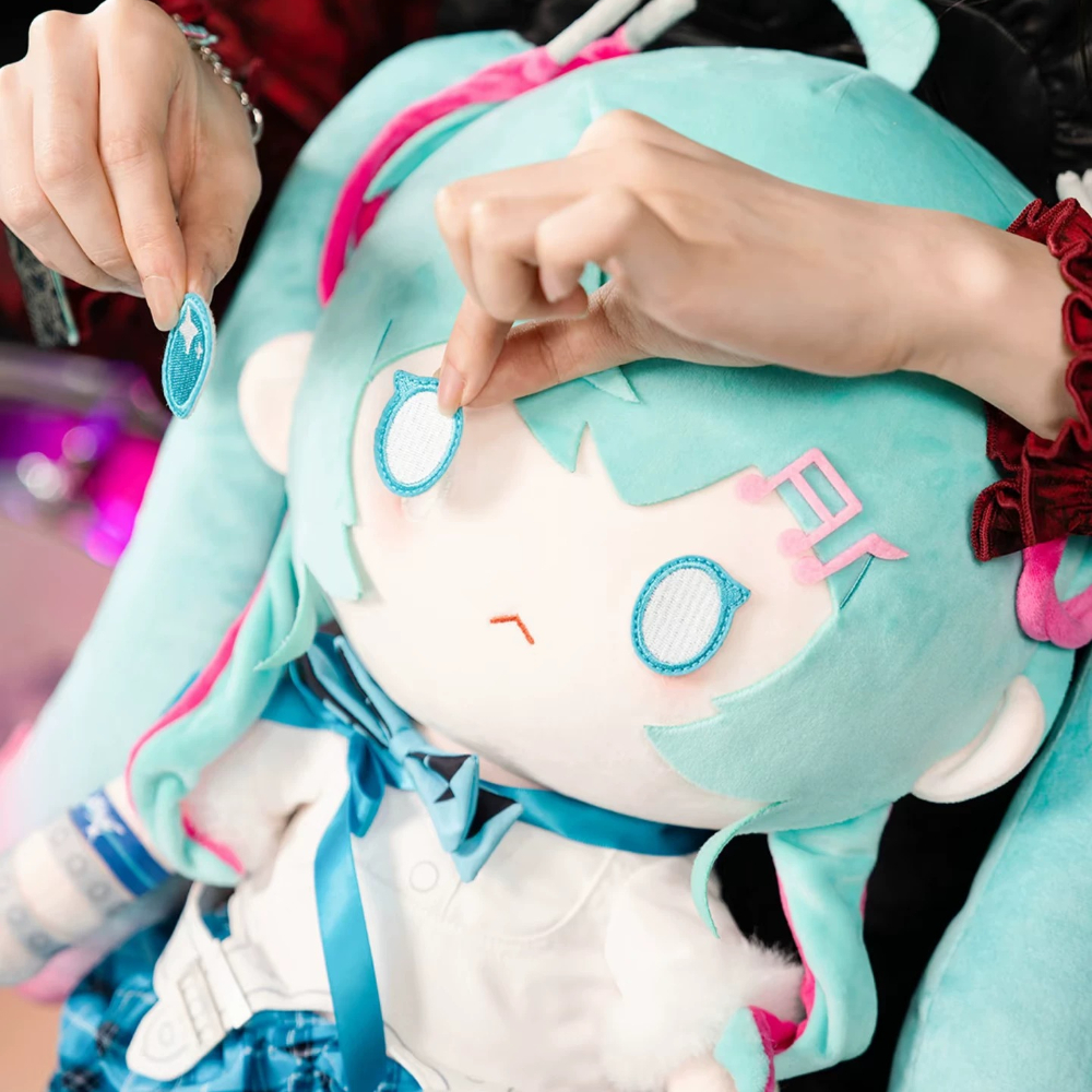 Official Hatsune Miku Plush Doll with Interchangeable Expressions